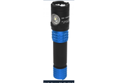 Metal Dual-Light Rechargeable Flashlight-Blue