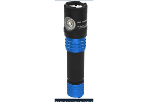 Metal Dual-Light Rechargeable Flashlight-Blue