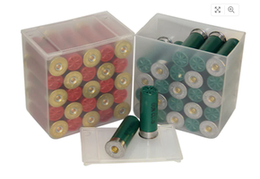 Shell Stack Shotshell Ammo Box 12 Ga 2-3/4" 25-Round Plastic Clear Package of 4
