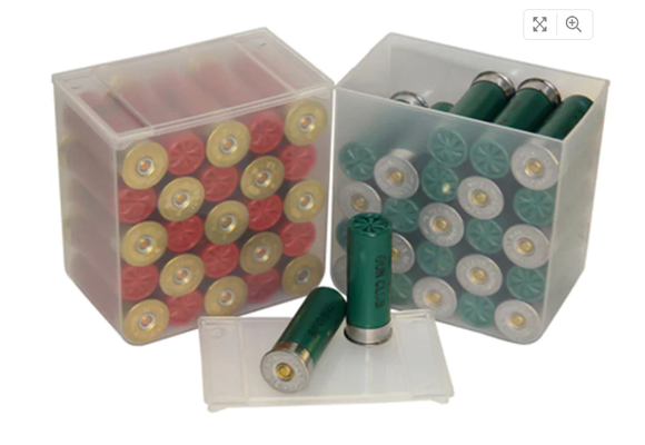 Shell Stack Shotshell Ammo Box 12 Ga 2-3/4" 25-Round Plastic Clear Package of 4