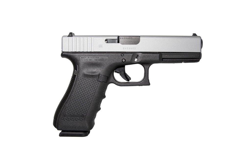 G31 GEN 4 HGA 357 SIG 4.49 IN BBL FS 5LB 3 15RD MAGS CERAKOTE SILVER TITANIUM SLIDE