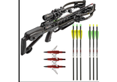 Crossbow Turbo S1 ACUslide Silent Cocking Moss Green 390fps Package w/Free 3pk Lighted Bolts & Broadheads CB22020-1519