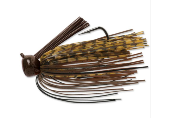 Weedless Football Jig 1/2  Pumpkin Brown Black