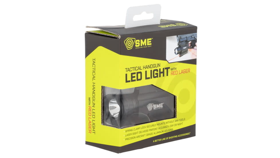 Tactical Handgun LED Light with Red Laser