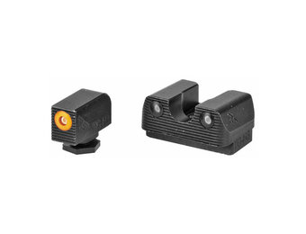 Rival Arms Tritium Night Sights Fits Glock 17/19 Green Tritium w/Orange Outline Front Green Rear
