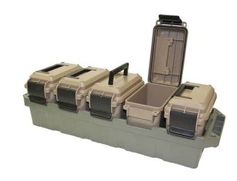 5-CAN AMMO CRATE MINI W/5 AC15 MINI AMMO CANS GRN/DK ERT
