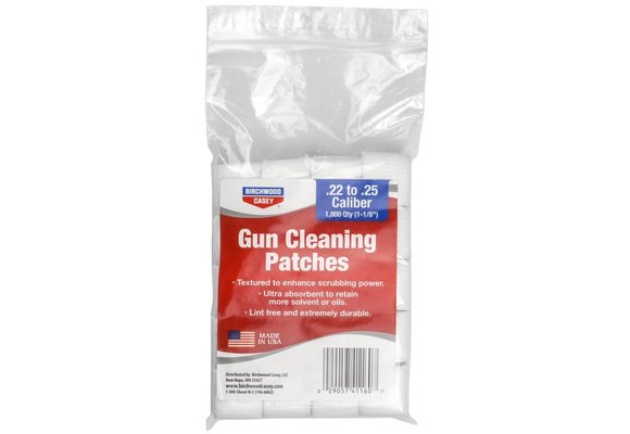 Gun Cleaning Patches .22- .25 Caliber 1,000 Per Pack