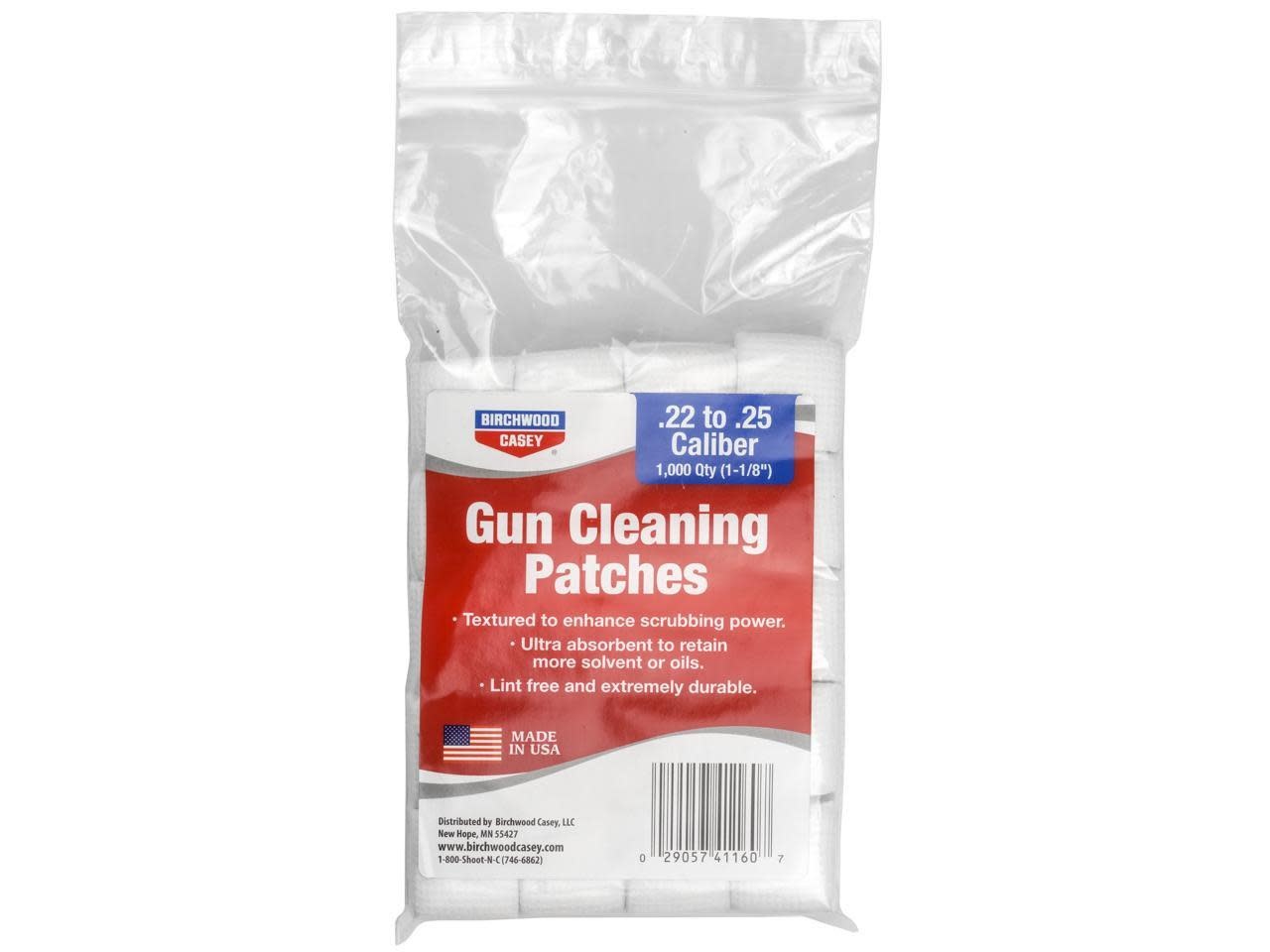 Gun Cleaning Patches .22- .25 Caliber 1,000 Per Pack