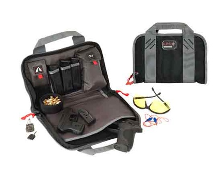 1308Pc Double Pistol Case Black 1308PC