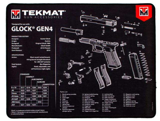 ULTRA 20 - GLOCK G4 GUN CLEANING MAT