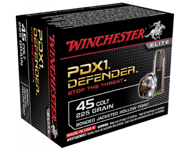Defender 45 Long Colt 225gr Bonded Jacket Hollow Point 20 Rd. Box