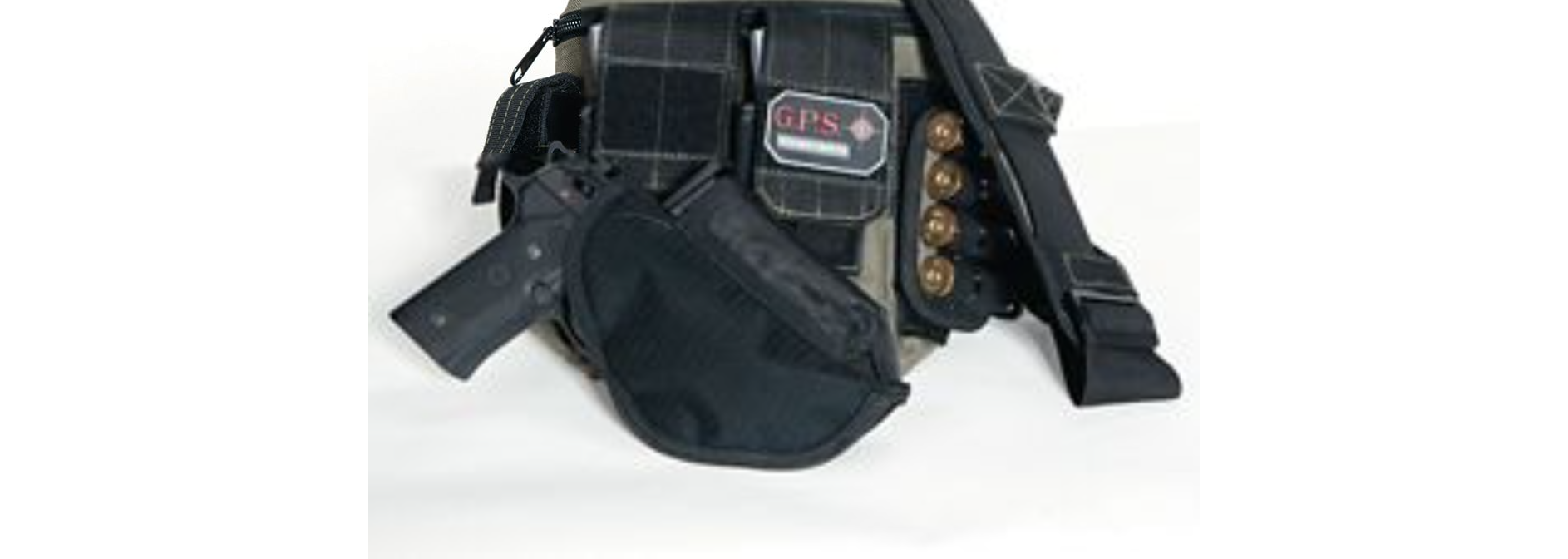 Rapid Deployment Sling Pack with Handgun Holster, Black, GPS-982RDP
