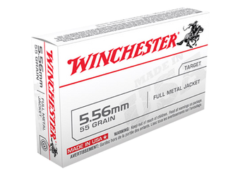 Winchester 5.56 55gr FMJ Brass Case - 20rds