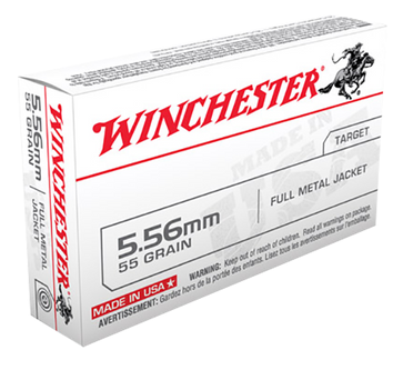 Winchester 5.56 55gr FMJ Brass Case - 20rds