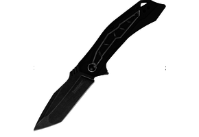 Flatbed Folding Knife 3.1" Tanto Blade Black