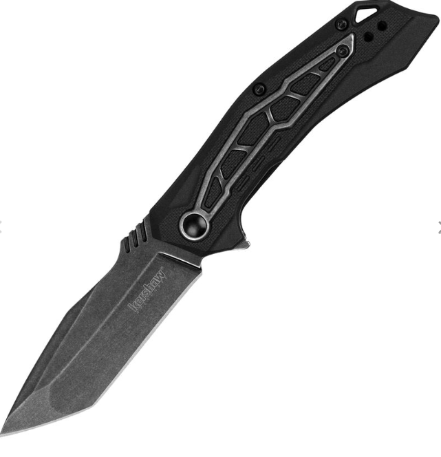 Flatbed Folding Knife 3.1" Tanto Blade Black