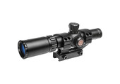 TRU-BRITE 30 Series 1-4x24 Tactical Rifle Scope Duplex Mil-Dot Reticle 30mm Tube 1/2" MOA Adjustment Fully Coated Lenses Matte Finish Black