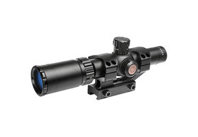 TRU-BRITE 30 Series 1-4x24 Tactical Rifle Scope Duplex Mil-Dot Reticle 30mm Tube 1/2" MOA Adjustment Fully Coated Lenses Matte Finish Black