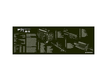 TekMat "AR-15" Armorers Bench Mat 12"x36"x1/8" Neoprene OD Green 36-AR15OD