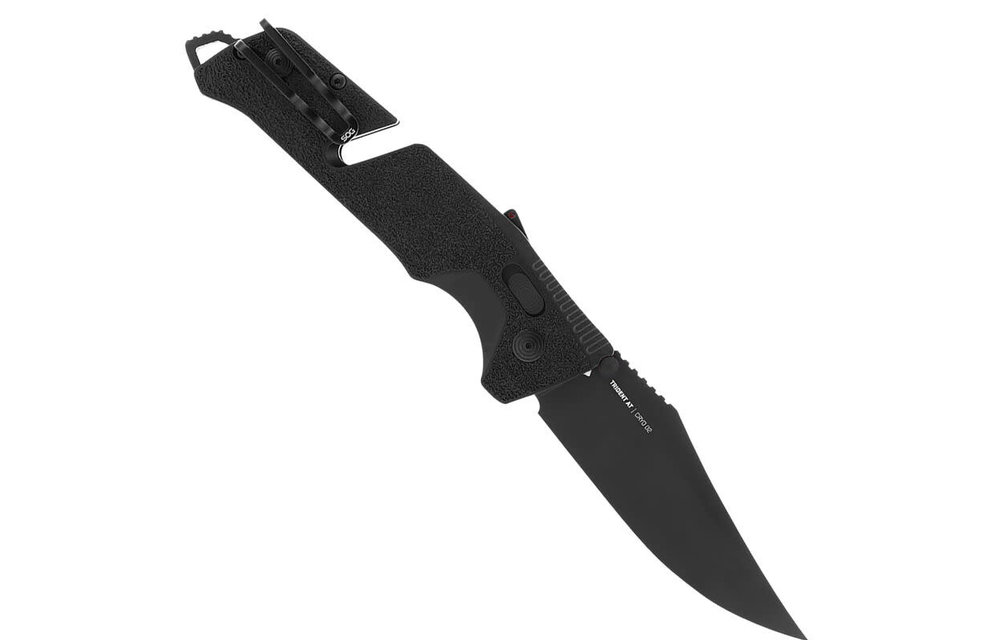 Trident Folding Knife 3.7" Partially Serrated Clip Point