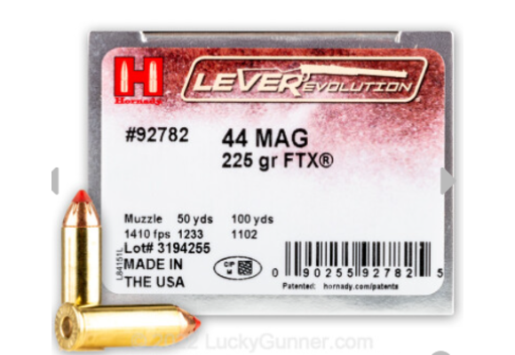 AMMO 44 REM MAG 225 GR FTX LVR