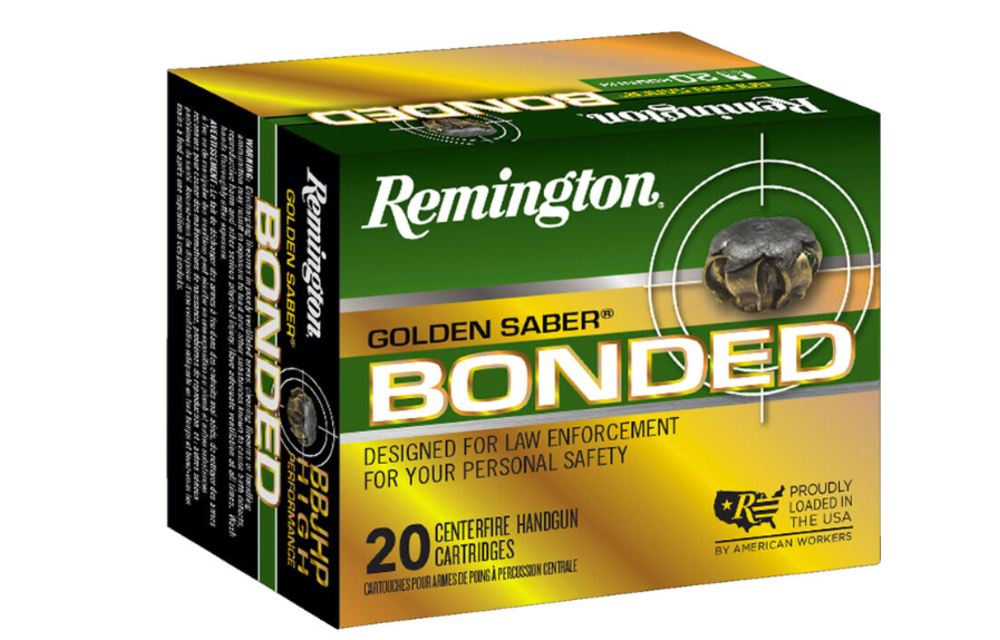 Remington Golden Saber Bonded .45 ACP Ammunition 20 Rounds 230 Grain Brass Jacketed Hollow Point 875 fps