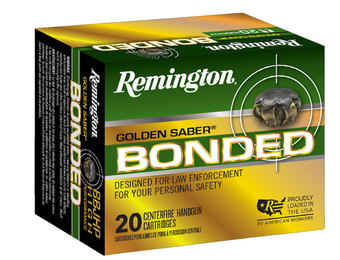 Remington Golden Saber Bonded .45 ACP Ammunition 20 Rounds 230 Grain Brass Jacketed Hollow Point 875 fps