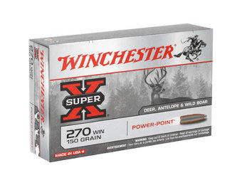 Winchester Ammo X2704 Super-X 270 Win 150 gr Power-Point (PP) 20