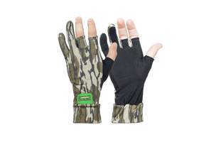 Stretch Fit Fingerless Gloves One Size Fits Most Mossy Oak Bottomland 1 Pair
