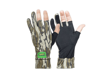 Stretch Fit Fingerless Gloves One Size Fits Most Mossy Oak Bottomland 1 Pair