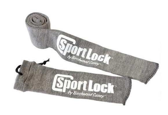 SportLock 53"x4" Long Gun Cotton Silicone Sleeve Grey