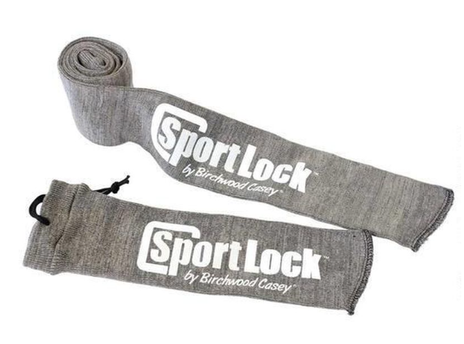 SportLock 53"x4" Long Gun Cotton Silicone Sleeve Grey