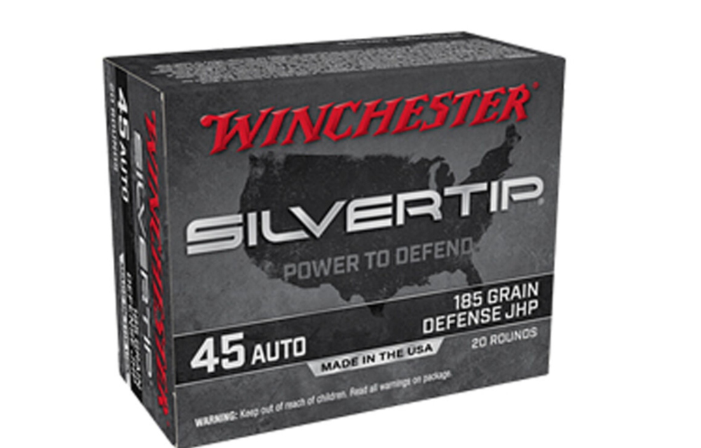 Winchester Silvertip 45 ACP Ammunition 185 Grain JHP 1000 fps