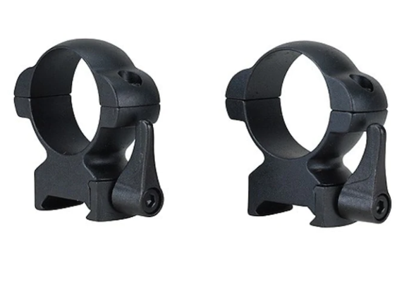 LEVER-LOK 30MM HIGH STEEL TOP MOUNT QUICK DETACH SCOPE RING, MATTE BLACK - 49335