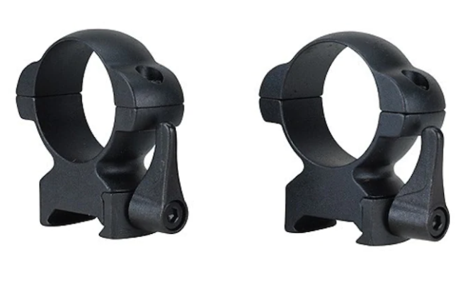LEVER-LOK 30MM HIGH STEEL TOP MOUNT QUICK DETACH SCOPE RING, MATTE BLACK - 49335