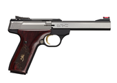 Buck Mark Medallion .22 LR Semi Auto Rimfire Pistol 5.5" Barrel 10 Rounds FO Front Sight Rosewood Checkered and Engraved Grips Silver/Matte Black Finish