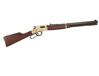 Big Boy Classic 41 Rem Mag Caliber with 10+1 Capacity, 20" Blued Barrel, Polished Brass Metal Finish & American Walnut Stock Right Hand (Full Size)