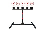 5 SPRING LOADED SELF-RESETTING TARGETS WITH PLATE RACK