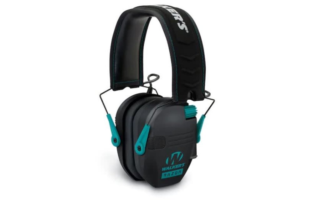 RAZOR SLIM ELECTRONIC MUFF - BLACK W/ TEAL ACCENT