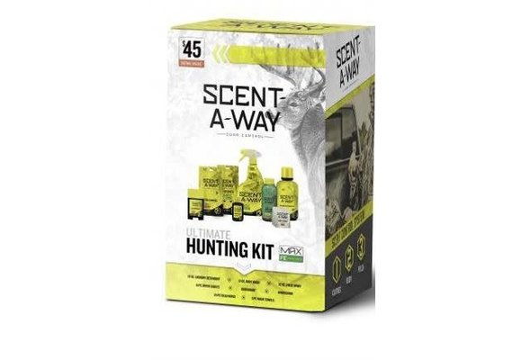 SAW MAX ULTIMATE HUNTING KIT / FRESH EARTH / 18 OZ LAUNDRY DETERGENT / 15 PACK DRYER SHEETS / 12OZ SOAP/SHAMPOO / ANTIPERSPERANT / 32 OZ FIELD SPRAY / 24 PACK FIELD WIPES / 3 PACK WASH TOWELS / WINDICATOR