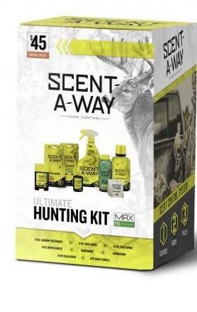 SAW MAX ULTIMATE HUNTING KIT / FRESH EARTH / 18 OZ LAUNDRY DETERGENT / 15 PACK DRYER SHEETS / 12OZ SOAP/SHAMPOO / ANTIPERSPERANT / 32 OZ FIELD SPRAY / 24 PACK FIELD WIPES / 3 PACK WASH TOWELS / WINDICATOR