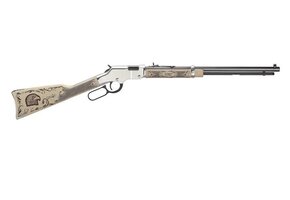 Silver American Eagle Lever Action Rimfire Rifle 22 Long Rifle 20" Barrel Blued and Walnut