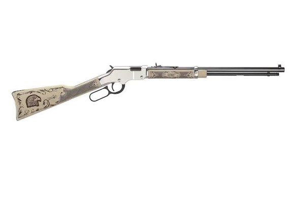 Silver American Eagle Lever Action Rimfire Rifle 22 Long Rifle 20" Barrel Blued and Walnut