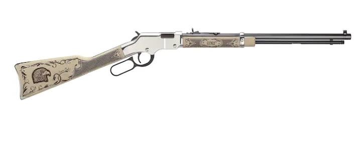 Silver American Eagle Lever Action Rimfire Rifle 22 Long Rifle 20" Barrel Blued and Walnut