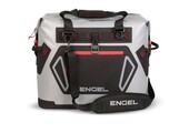Engel HD30 Waterproof Soft-Sided Cooler - Light Grey/Red