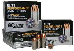 Sig Ammo 357 Magnum 125gr, Elite V-Crown JHP, 20rd Box