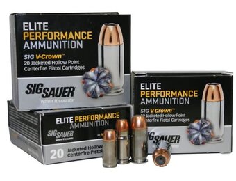 Sig Ammo 357 Magnum 125gr, Elite V-Crown JHP, 20rd Box