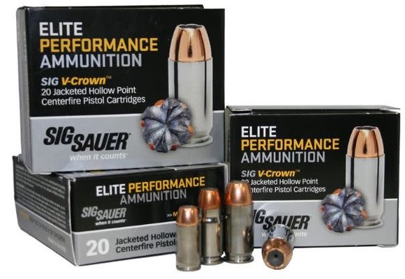 Sig Ammo 357 Magnum 125gr, Elite V-Crown JHP, 20rd Box