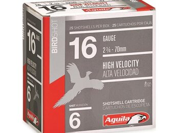Aguila High-Velocity  16 Ga 2 3/4", 1 1/8 oz., #6 Shot