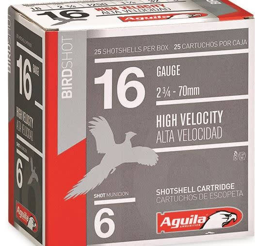 Aguila High-Velocity  16 Ga 2 3/4", 1 1/8 oz., #6 Shot